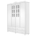 Ver imagem 2 de Jogo de Quarto Infantil Provence New com Guarda Roupa e Berço Branco Acetinado - Planet Baby