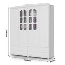 Ver imagem 4 de Jogo de Quarto Infantil Provence New com Guarda Roupa e Berço Branco Acetinado - Planet Baby