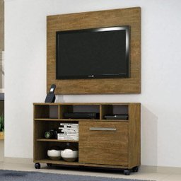 Rack com Painel para TV até 42 Polegadas 1 Porta Fusion Valdemóveis - 1 Rack com Painel para TV até 42 Polegadas 1 Porta Fusion Valdemóveis - 1