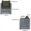 Ver imagem 2 de 4 Poltronas Madri Alumínio Corda Náutica Estofado 13 Trama Prata