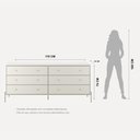 Ver imagem 5 de Cômoda Jasper 182cm 6 Gavetas Multifuncional Província - Off White Fosco
