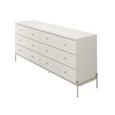Ver imagem 3 de Cômoda Jasper 182cm 6 Gavetas Multifuncional Província - Off White Fosco