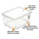 Ver imagem 2 de Kit 3 Caixa Organizadora 15l Ordene Design Moderno Cristal