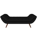 Ver imagem 5 de Kit Cabeceira Cama Box Queen 160 Cm Madrid com Puff Recamier Santorini Veludo Preto - Lyam Decor