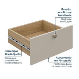 Guarda Roupa 6 Módulos 6 Portas 6 Gavetas Frame Cabecasa MadeiraMadeira   - 6
