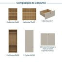 Ver imagem 3 de Guarda Roupa 6 Módulos 6 Portas 6 Gavetas Frame CabeCasa MadeiraOriginals