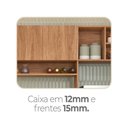 Ver imagem 7 de Cozinha Completa com Armário e Balcão 5 Peças 7 Portas 1 Gaveta 240cm CC120 Mel/Grafite - Fellicci