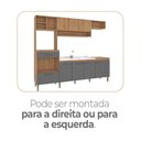 Ver imagem 5 de Cozinha Completa 5 Peças 240cm 7 Portas 1 Gaveta Mel/Grafite - Fellicci Móveis