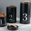 Ver imagem 3 de Lata Porta Condimentos N3 Metalla Preto Cozinha Black Yoi