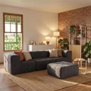 Ver imagem 1 de Sofá Modular 3 Lugares com Puff para Pés Kappesberg Boucle Titanio