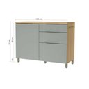 Ver imagem 7 de Armário de Cozinha Modulado Balcão Marquesa 1 Porta e 3 Gaveta C/ Tampo 120cm Nature/verde -