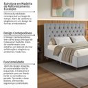 Ver imagem 5 de Cabeceira em Madeira Maciça Estofada com Botões Capitonê King Charlotte Espresso Móveis