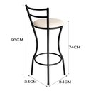 Ver imagem 4 de Conjunto de 3 Banquetas Alta Home de Aço de Carbono
