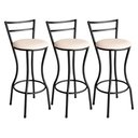 Ver imagem 1 de Conjunto de 3 Banquetas Alta Home de Aço de Carbono