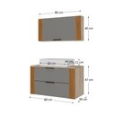 Ver imagem 5 de Conjunto Gabinete Banheiro Taos 80cm (armário + Cuba + Espelheira + Tampo Vidro)