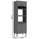 Ver imagem 4 de Torre Quente 2 Portas com Adega Ebano Fosco/Off White Fosco 1300m - Genialflex