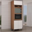 Ver imagem 1 de Torre Quente 2 Portas com Adega Ebano Fosco/Off White Fosco 1300m - Genialflex