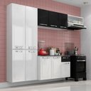 Ver imagem 1 de Cozinha Compacta Itatiaia Amanda 4 Peças Branco e Preto
