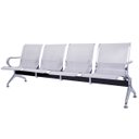 Ver imagem 1 de Cadeira Longarina Aeroporto Cromada 4 Lugares