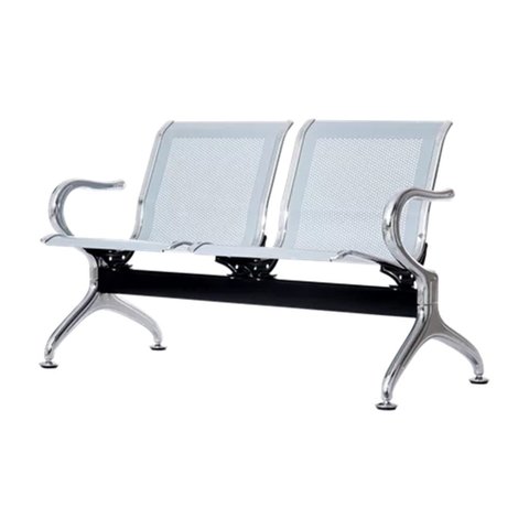 Cadeira Longarina 2 Lugares Cromadas