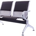 Ver imagem 3 de Cadeira Longarina 2 Lugares Cromada com Estofado