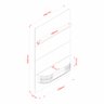 Painel Home Suspenso Sala Estar Área Gourmet Tv até 65 Polegadas 2 Portas 1 Prateleira Monte Carlo M - 5