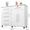 Cômoda 6 Gavetas e Sapateira Geval Gran Luxo Branco - 3