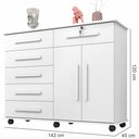 Ver imagem 3 de Cômoda 6 Gavetas e Sapateira Geval Gran Luxo Branco