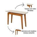 Ver imagem 5 de Diamante Premium 120cm Aparador Blend Off White Castanho para Sala Corredor Elegante Moderno