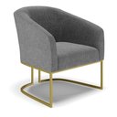 Ver imagem 5 de Sofá Namoradeira e Poltrona Base Industrial Dourado Stella D03 - D'Rossi Cor A79 Preto