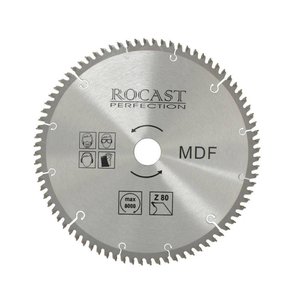 Serra Circular Com Pastilha De Metal Duro Para Madeira Mdf 250mm X 80 D Ref. Mdf Rocast 121