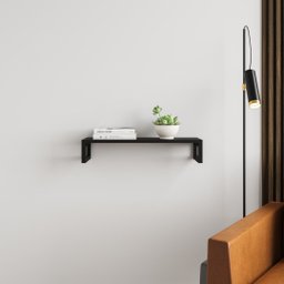 Prateleira Preta com Suporte em Aço Nicho Industrial Nip1-6020 Brasforma - 3