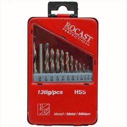 Jogo de Brocas Aço Rápido 1/16 a 1/4 13 Peças 5.0158 Rocast - 2 Jogo de Brocas Aço Rápido 1/16 a 1/4 13 Peças 5.0158 Rocast - 2