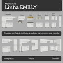 Ver mais imagens de Armário de Cozinha Completa 229cm Branco Emilly Madesa 18