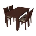 Ver imagem 3 de Conjunto de Mesa com 4 Cadeiras Rosie Madesa