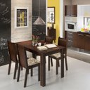 Ver imagem 1 de Conjunto de Mesa com 4 Cadeiras Rosie Madesa