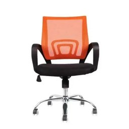 Cadeira de Escritório Diretor Pelegrin PEL-CR11 Preta e Laranja - 1