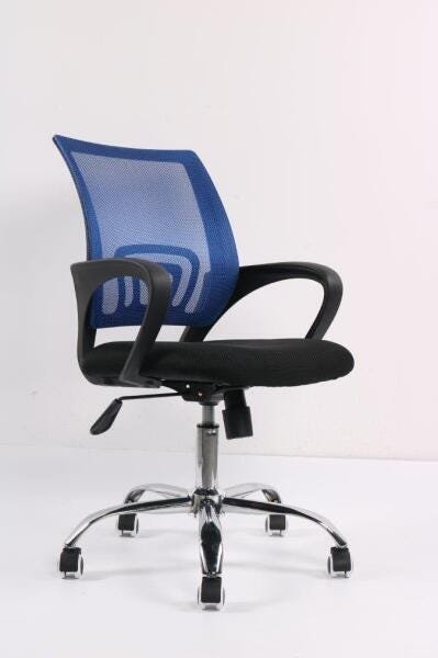 Cadeira de Escritório Diretor Pelegrin PEL-CR11 Preta e Azul - 2