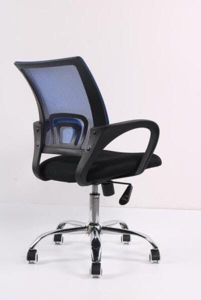 Cadeira de Escritório Diretor Pelegrin PEL-CR11 Preta e Azul - 4