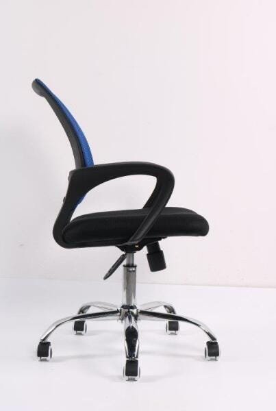 Cadeira de Escritório Diretor Pelegrin PEL-CR11 Preta e Azul - 3