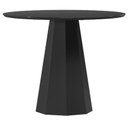 Ver imagem 1 de Mesa de Jantar 120x120 Cm Isis com Vidro Preto – New Ceval