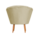 Ver imagem 4 de Poltrona Cadeira Decorativa Pétala - Corino Bege Cipatex