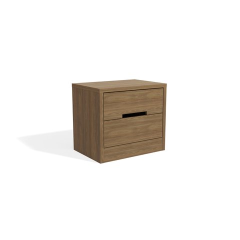 Mesa de Cabeceira 2 Gavetas Kappesberg Nogueira S822 Marrom
