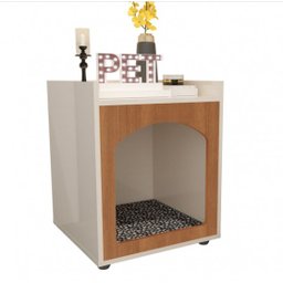 Mesa de Cabeceira Pet para Qualquer Ambiente e Conforto:off White Freijo - 5