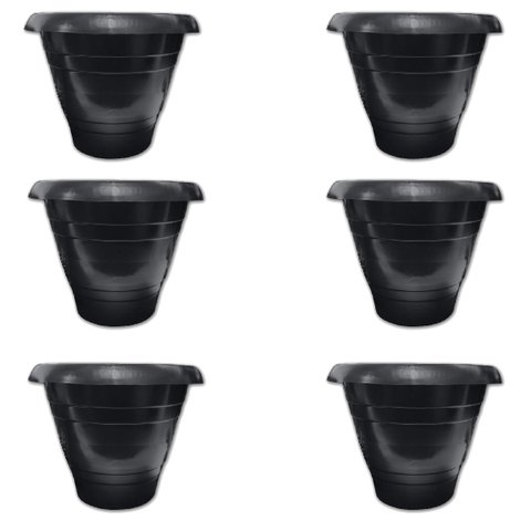 Kit 6 Vasos Plásticos Pote Grande 3,5L Mudas e Flores