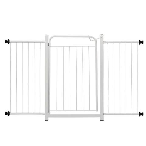 Grade Proteção Segurança Portão Pet 80cm Branco Bebê Cão com Extensor 2 de 30cm Itagold