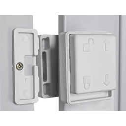 Porta Sanfonada de Correr Cinza C/ Trinco Moderno - 210cm - 85cm - Permatti - 4