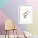 Ver imagem 1 de Quadro Quarto Infantil Menininha- 60x48cm:madeira Branca