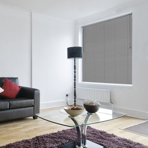Persiana Pvc 1,40x1,30 25 Mm Off Cortina P/ Quarto Cozinha Sala - Chumbo