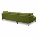 Ver imagem 7 de Sofá Sala de Estar Atena Chaise Esquerdo Pés de Ferro 284cm 5 Lugares Bouclê Verde Claro M1 - Monari